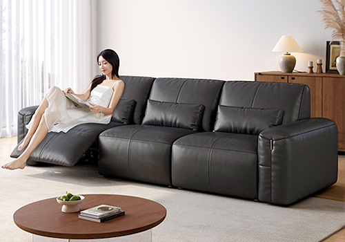 French Design Awards - MENGTINGMEI Black Knight Electric Leather Sofa