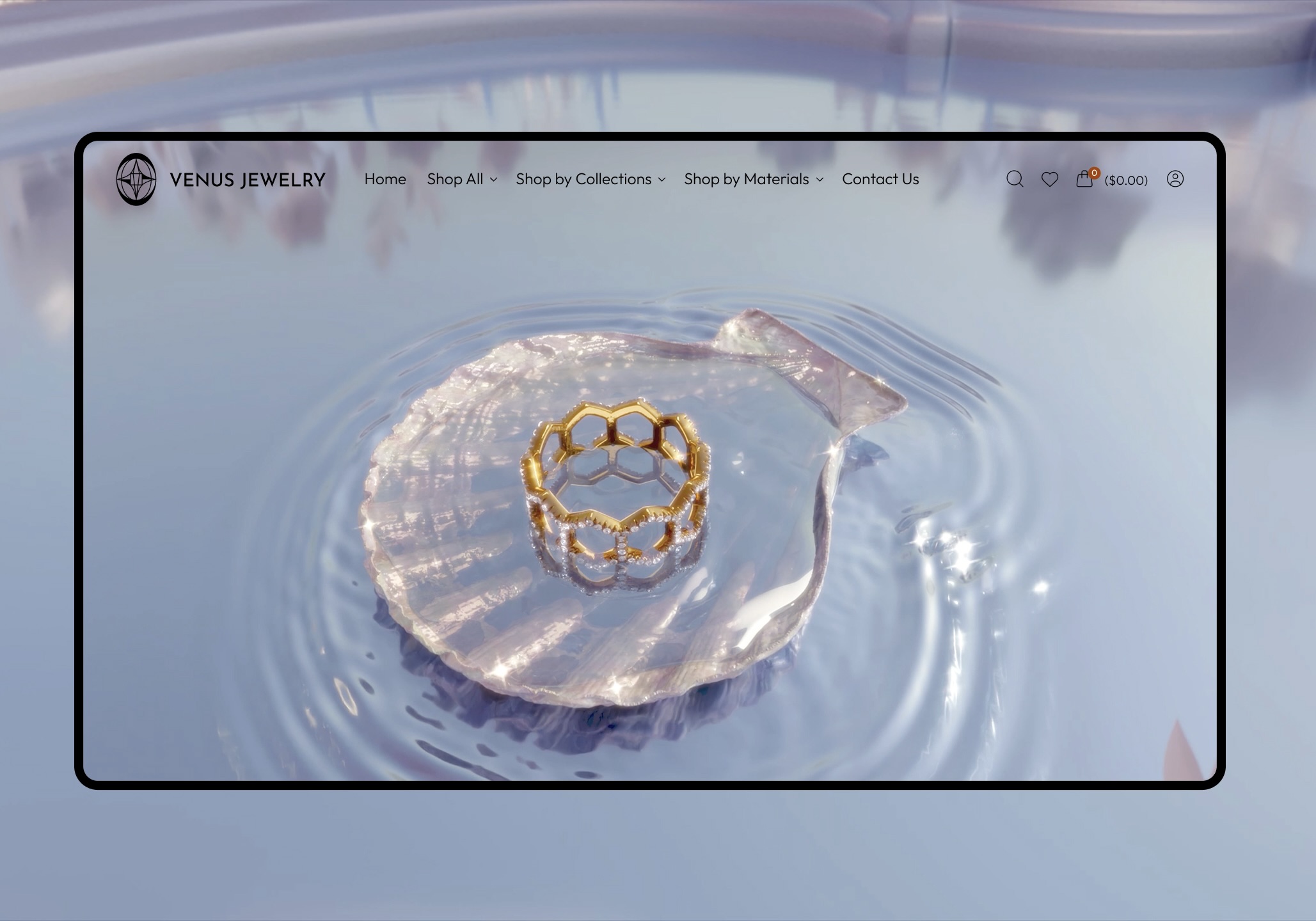 French Design Awards - Venus Jewelry E-commerce Website Design