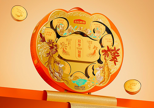 French Design Awards Winner - Natural Food Store-Double Ginseng Ruyi Gift Box by Shenzhen Tongdao Brand Design Co.,Ltd.