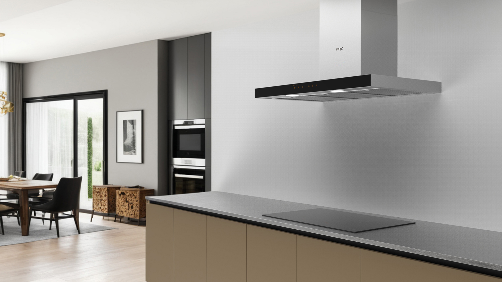 French Design Awards - SVAGO Decorative Hood + Induction Hob With 2 Cooking Zones