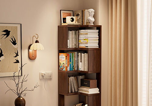 French Design Awards - solid wood corner bookshelf